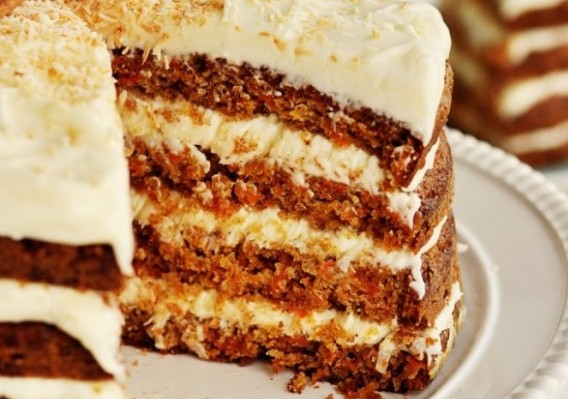 Layer Carrot Cake with Coconut Icing