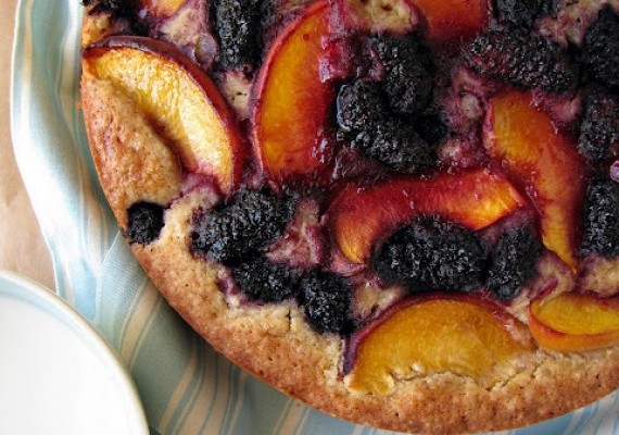 Peach and Mulberry Cake