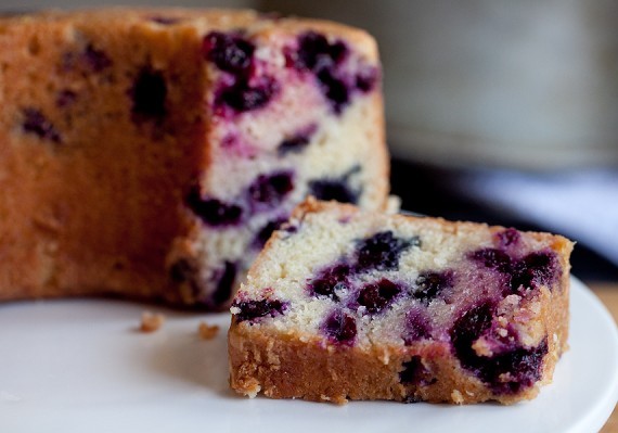 Blueberry Pound Cake with Lemon Glaze