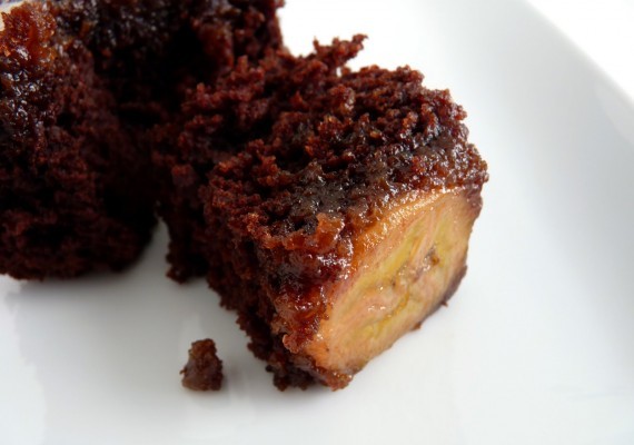 Chocolate Banana Upside Down Cake