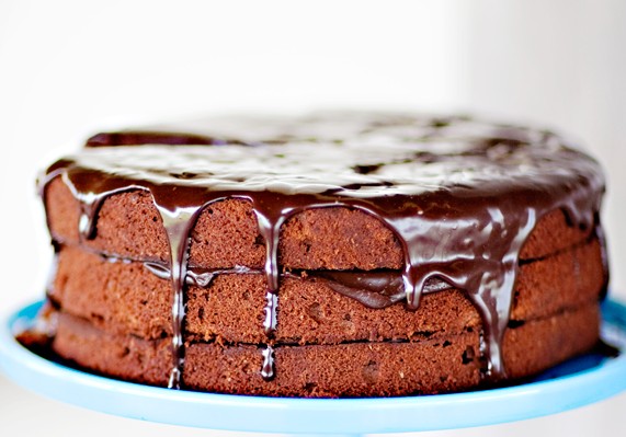 Double-Chocolate Fudge Cake