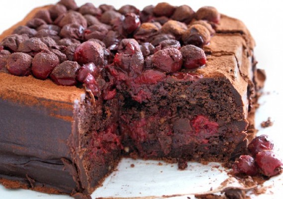 Intense Chocolate Cherry Cake