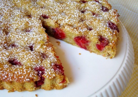 Raspberry Pistachio Brown Butter Cake