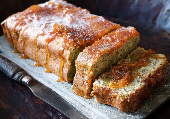 Poppy Seed and Blood Orange Sticky Cake