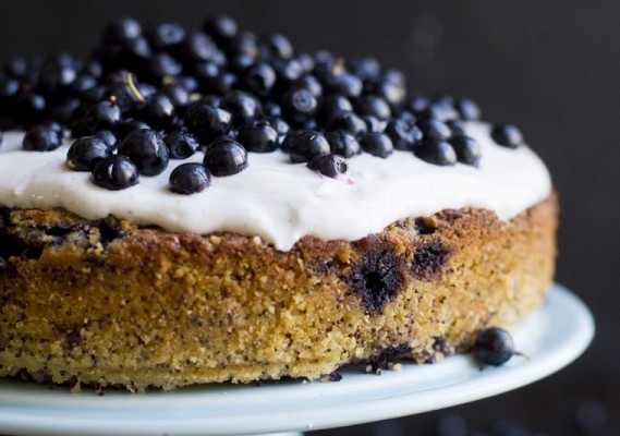 Blueberry Lemon Almond Cake