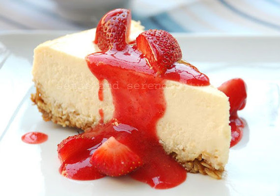 Baked White Chocolate Cheesecake