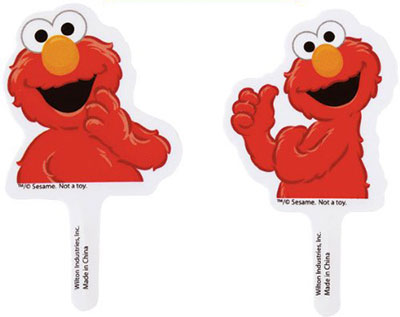 Elmo-Cake-Cupcake-Toppers