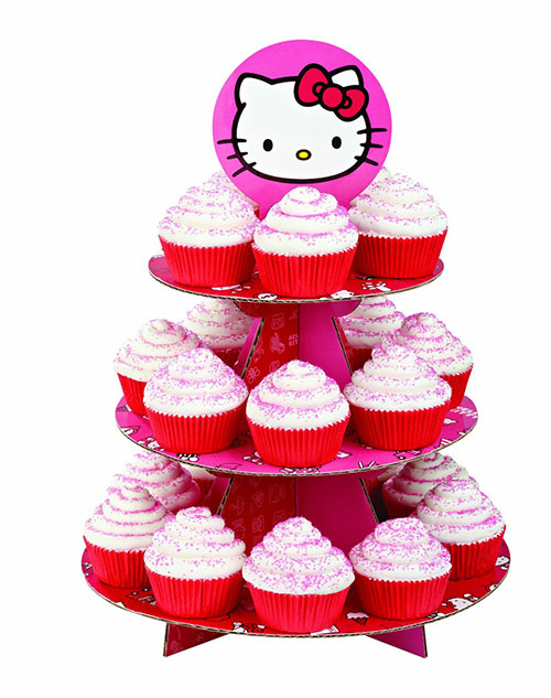 Hello-Kitty-Cupcake-Stand-Cardboard