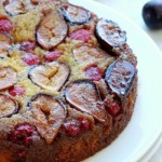 Fig and Raspberry Upside-Down Cake