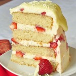 Strawberry White Chocolate Buttercream Cake