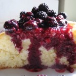 Lemon Cake with Berry Sauce