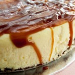 Creamy Cheesecake with Caramel Sauce