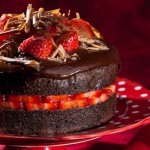 Strawberry Chocolate Devil’s Food Cake