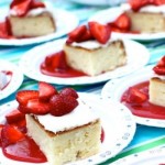 Yoghurt Cake with Fresh Strawberry Coulis