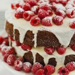 Recipe for Hummingbird Cake with Cream Cheese Frosting and Raspberries