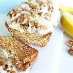 Banana Loaf Cake with Lemon Sour Cream Frosting